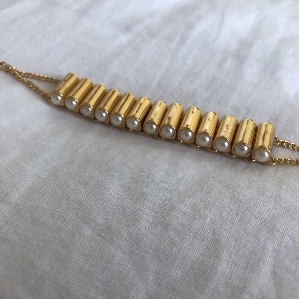 Gold and Pearl BaubleBar Bracelet